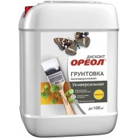(Уценка) Грунтовка ОРЕОЛ глуб.проникн. водно-дисперсион.полиак. для нар.и внутр.работ ДИСК.10кг.4850